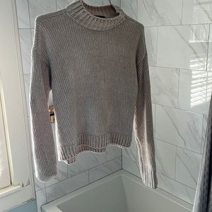 Sanctuary cream, high neck sweater.